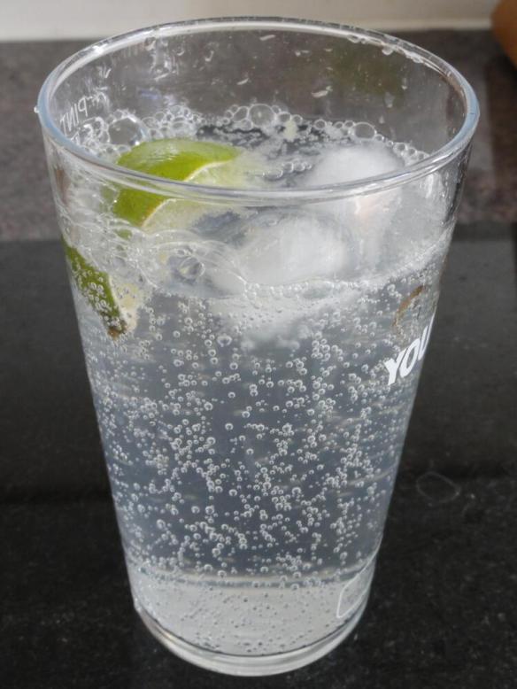 Fresh squeezed lime and soda