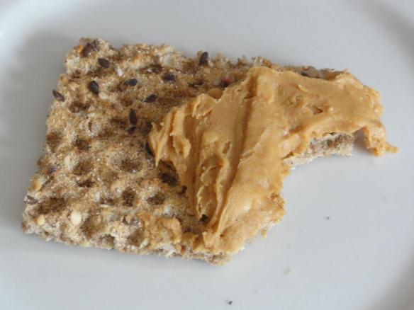 Ryvita and peanut butter