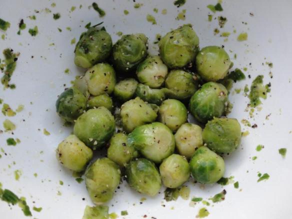 Seasoned Brussels sprouts